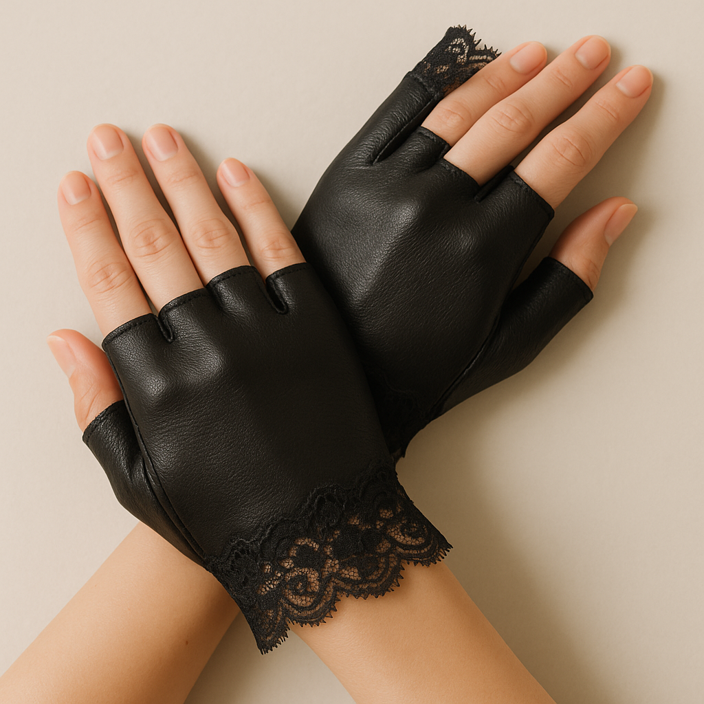 is this Lace-Trimmed Fingerless Gloves 