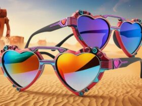 Best Color Lens Robot Heart Sunglasses for Burning Man Festival