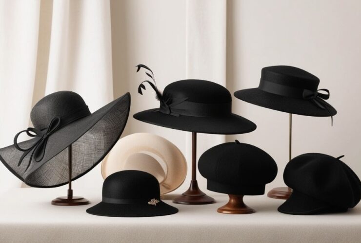 Women's Black Hat Vintage Fashion