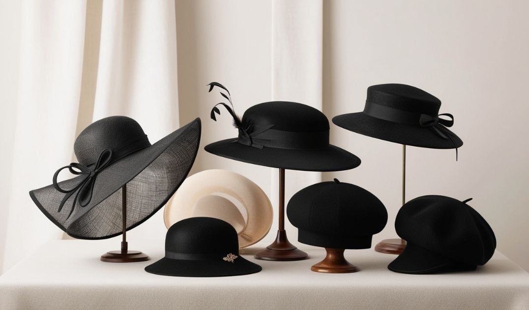 Women's Black Hat Vintage Fashion