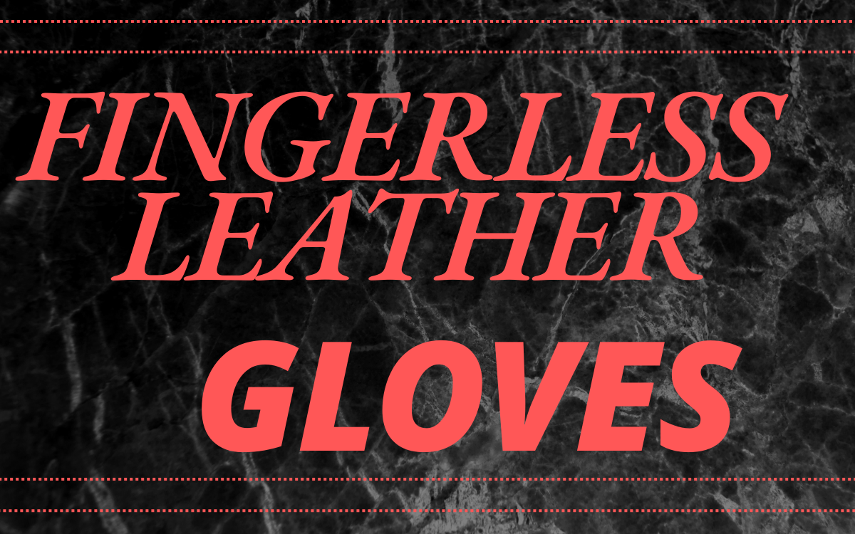 Luxury designer fingerless leather gloves for women